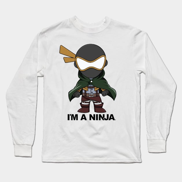 I'M A NINJA Cosplay 46 on white Long Sleeve T-Shirt by imaninja